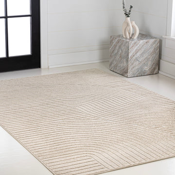 Skagen Minimalist Curve Geometric Area Rug
